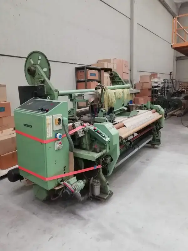 telar Dornier HTV 8J de 200 cm año 1990 con desenrollador electronico Ergotron con doble plegador desenrrollador mecanico, acollador mecanico, con jaquard Staubli CX860