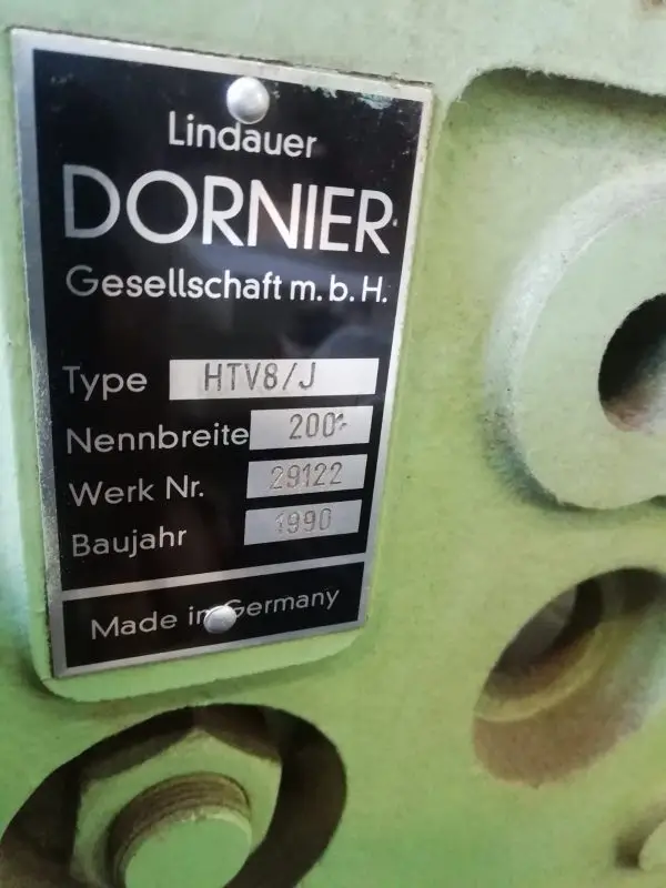 telar Dornier HTV 8J de 200 cm año 1990 con desenrollador electronico Ergotron con doble plegador desenrrollador mecanico, acollador mecanico, con jaquard Staubli CX860 - Imagen 5