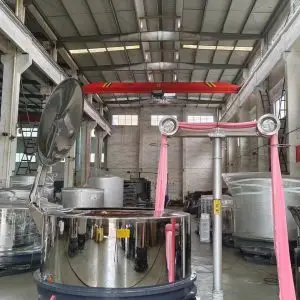 Centrífuga industrial para secado de telas en planta textil – Silqui-Tex